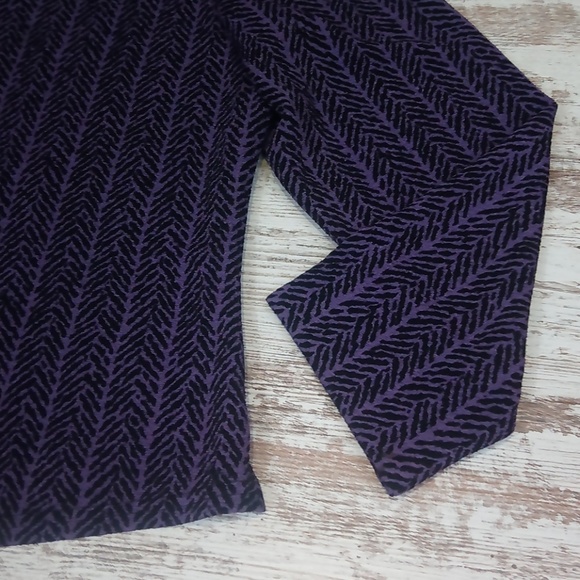 K Studio Purple Flowy Button Down Blouse Top - Picture 3 of 8